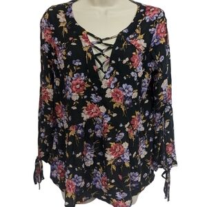 AE Boho Peasant Top w/Open Sleeves Sz S